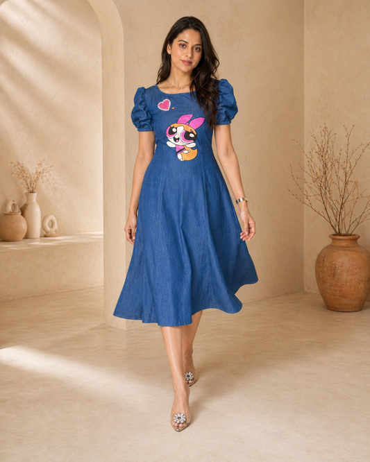 Power Cuties - Girls Cartoon frock