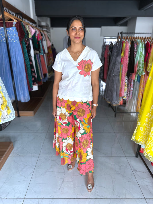 Floral cotton palazo set
