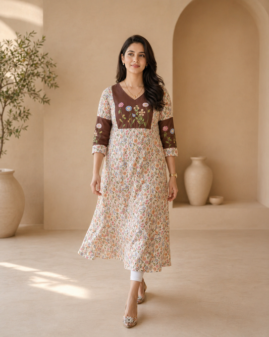 Printed flora A line top
