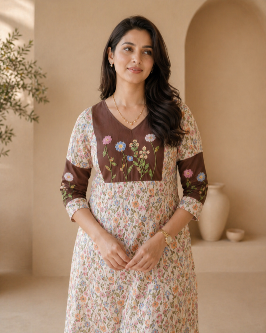 Printed flora A line top