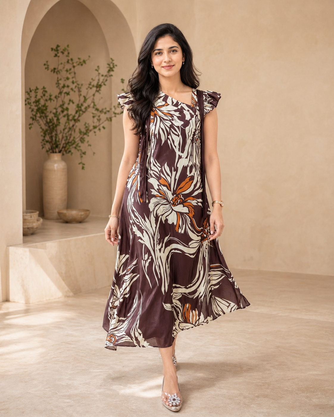 Classic tones contemporary charm frock
