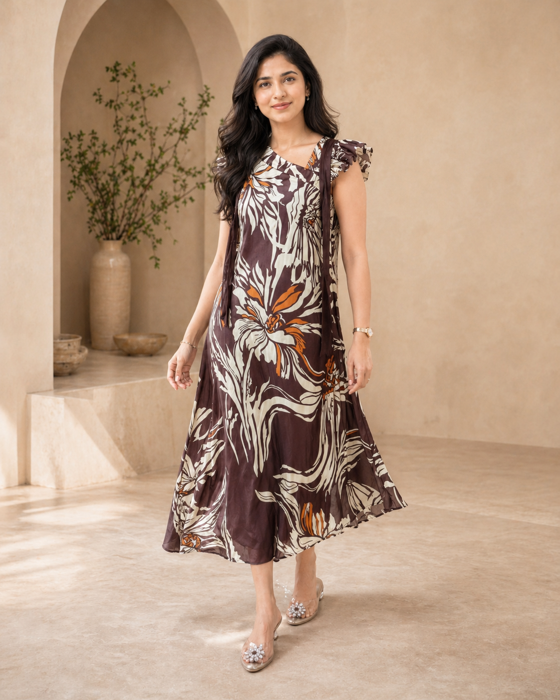 Classic tones contemporary charm frock styling