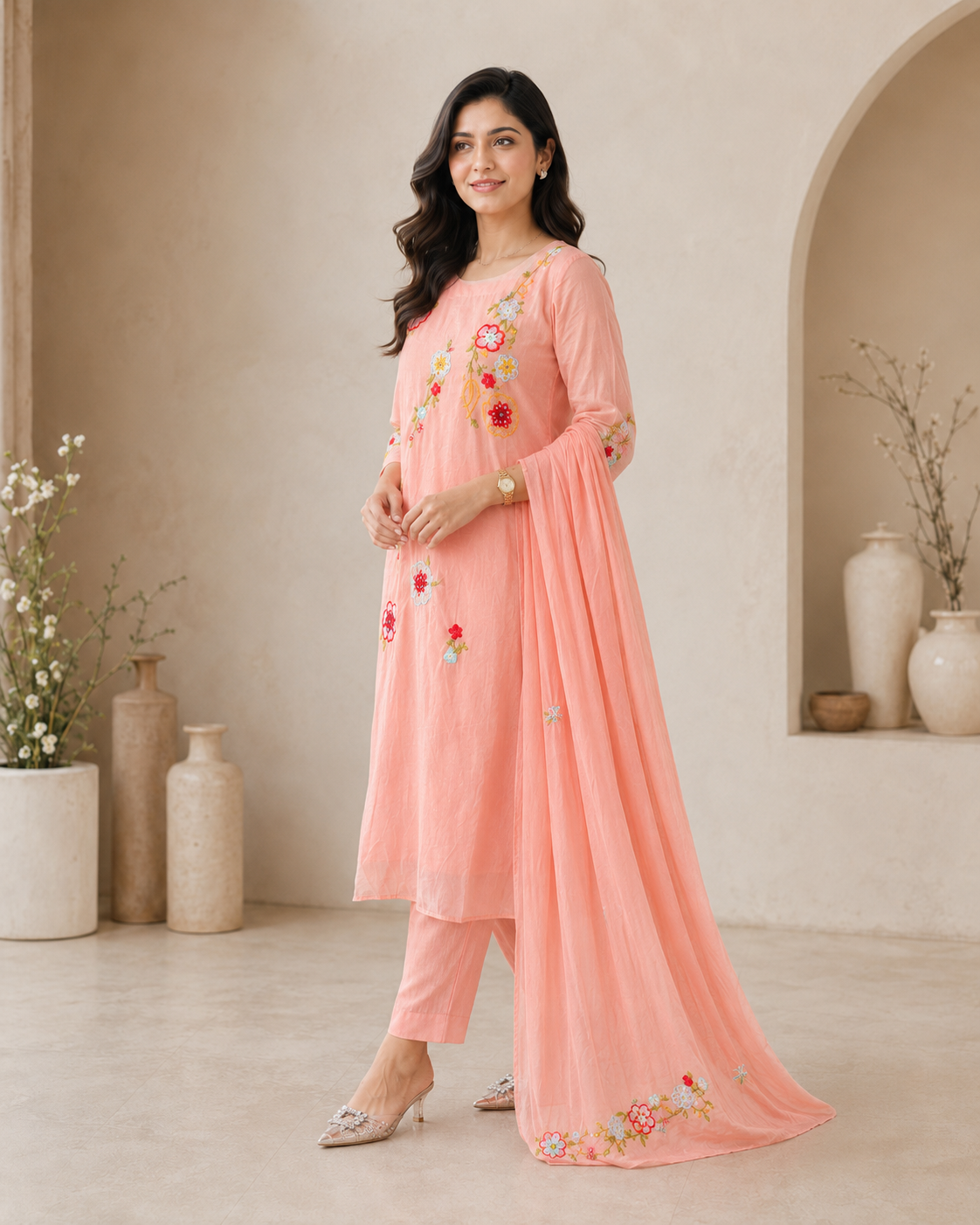 Floral Peach styling