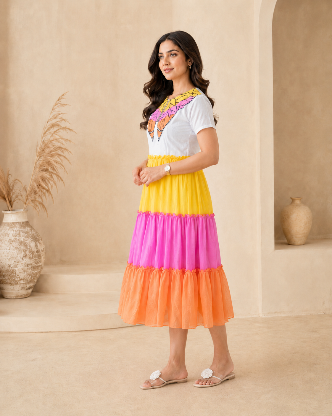 Multi-color Cotton Forck styling