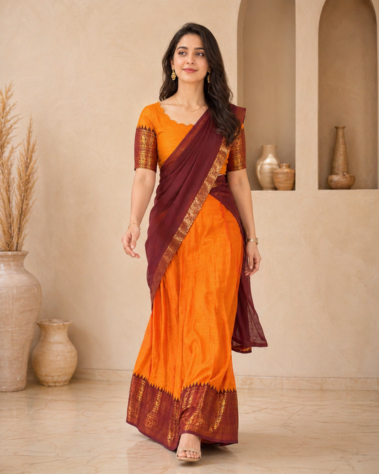 Classic Weave - Kanchi Cotton Lehenga with dupatta