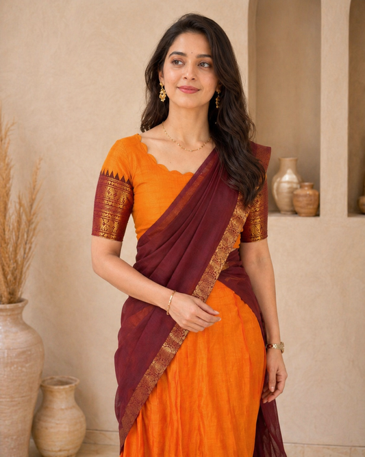 Classic Weave - Kanchi Cotton Lehenga with dupatta