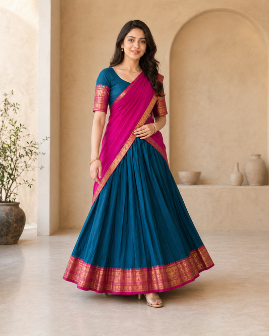 Classic Weave - Kanchi Cotton Lehenga with dupatta