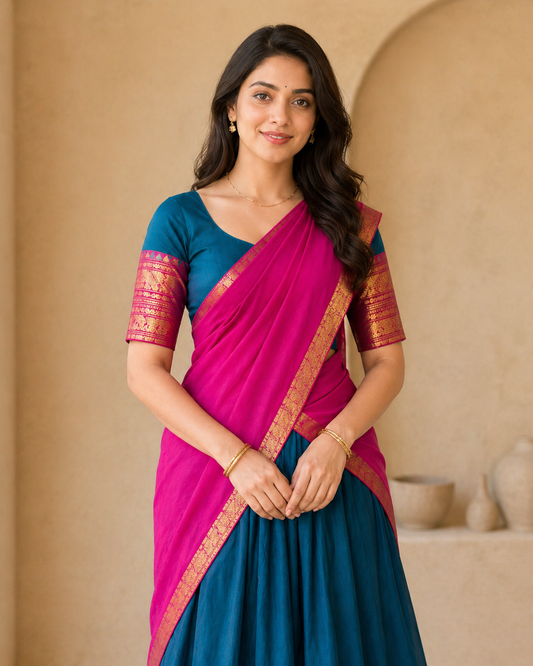 Classic Weave - Kanchi Cotton Lehenga with dupatta
