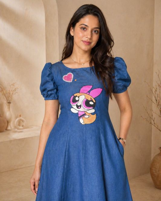 Power Cuties - Girls Cartoon frock
