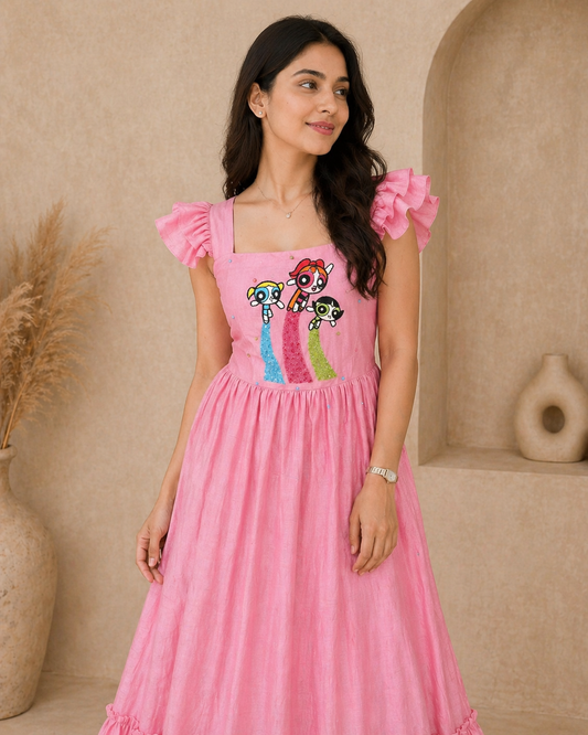 Mul cotton with hand embroidery