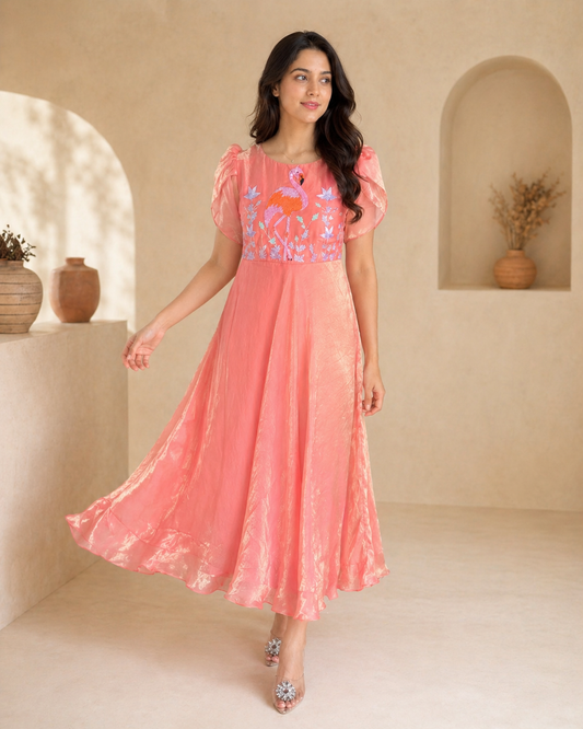 Crystal Swan - Glass Tissue Party Frock
