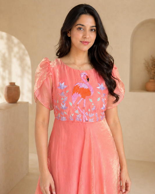 Crystal Swan - Glass Tissue Party Frock