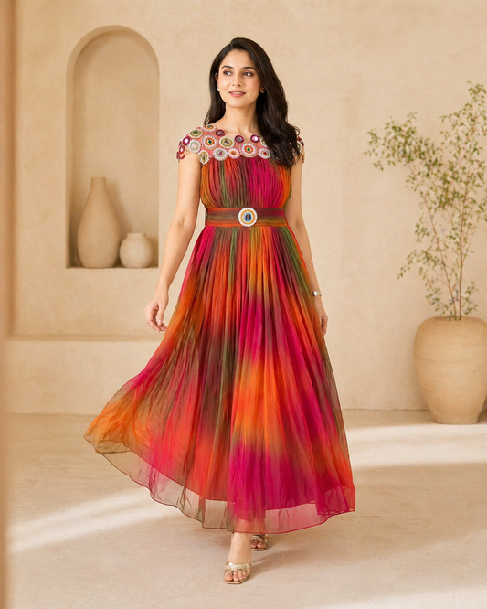 Shimmer Freme - mirror work dress