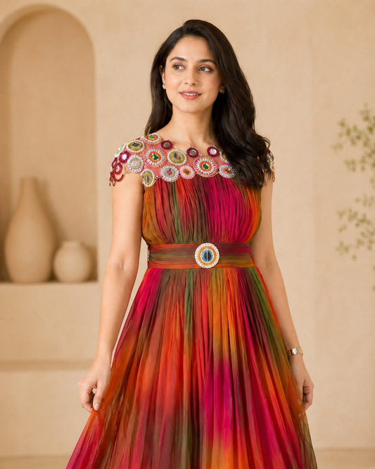 Shimmer Freme - mirror work dress